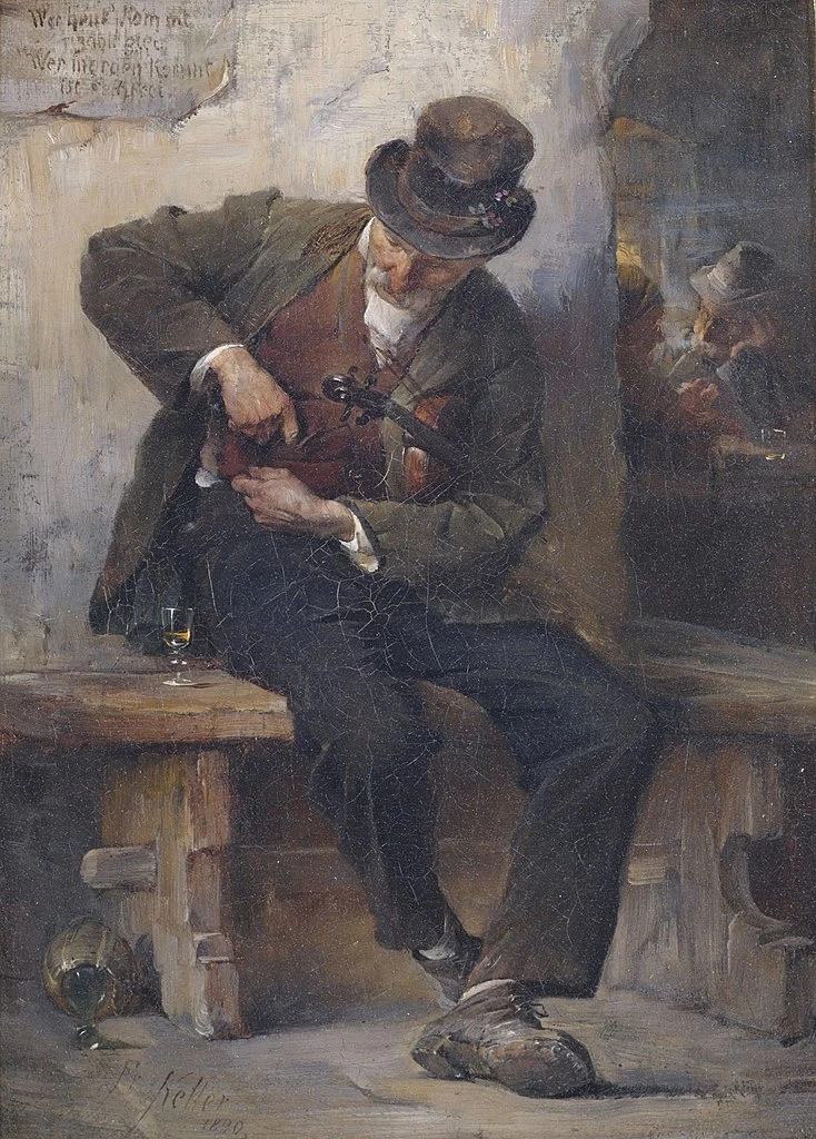 Musicista del villaggio, 1880